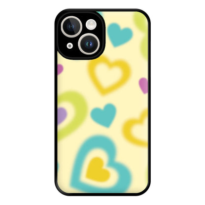Multicoloured Hearts Gradient Pattern Phone Case for iPhone 14