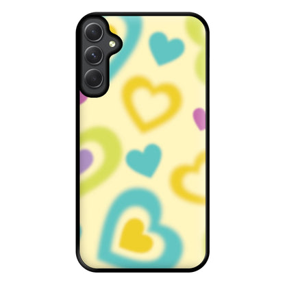 Multicoloured Hearts Gradient Pattern Phone Case for Galaxy A34