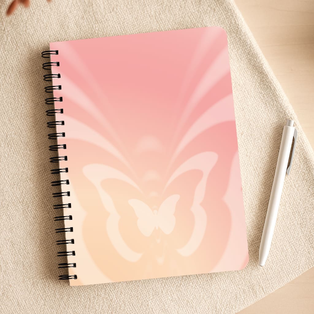 Butterfly Gradient Pink Notepad
