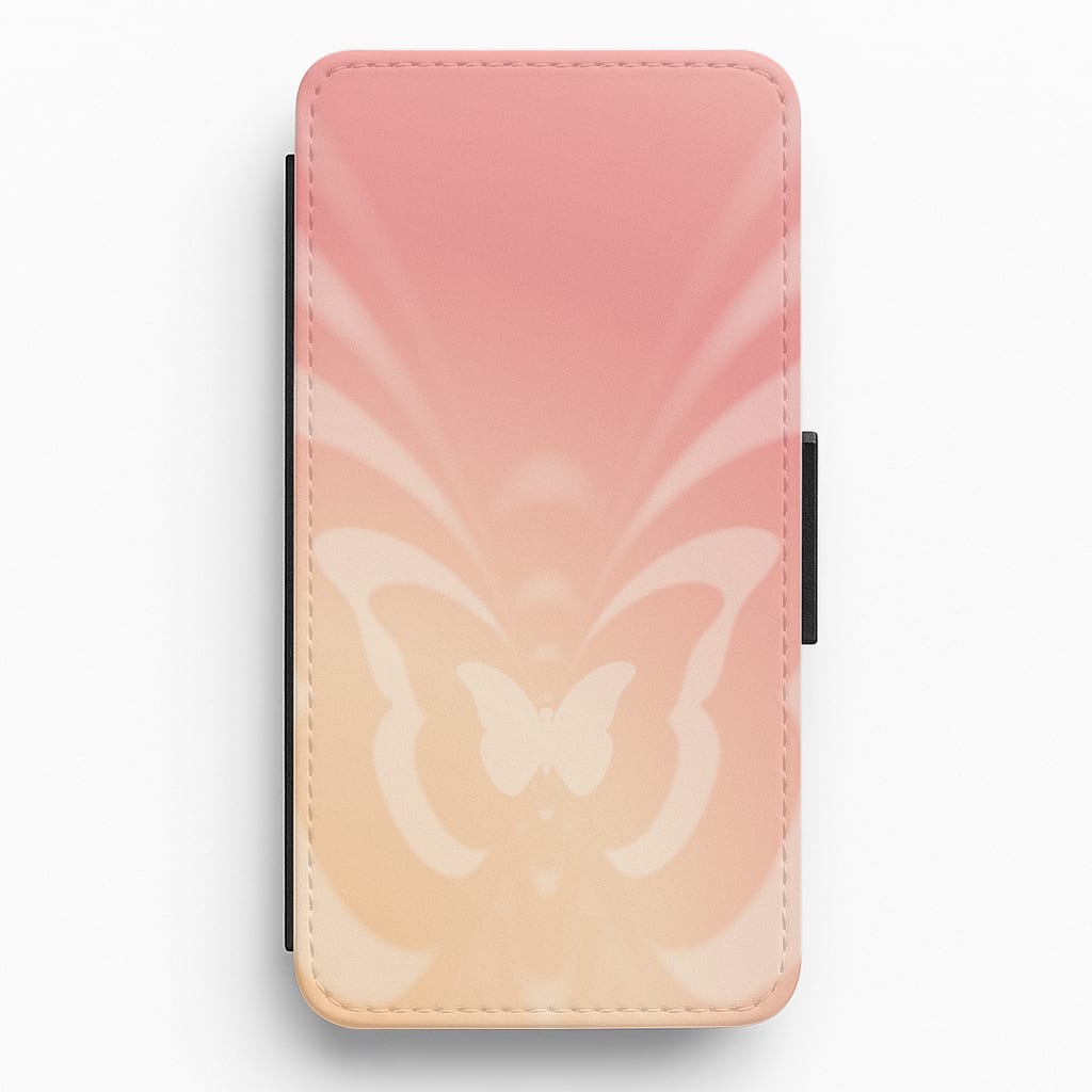 Butterfly Gradient Pink Flip / Wallet Phone Case