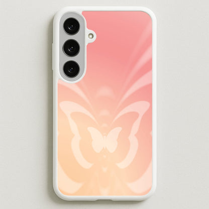 Butterfly Gradient Pink Phone Case for Galaxy S25FE