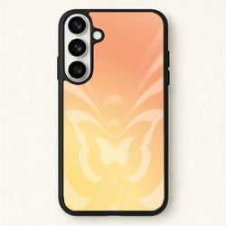 Butterfly Gradient Yellow Phone Case for Galaxy S26 Plus