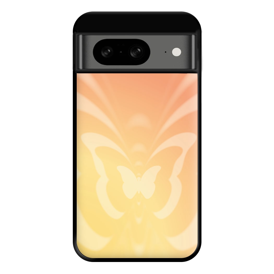 Butterfly Gradient Yellow Phone Case for Google Pixel 8