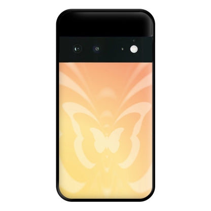 Butterfly Gradient Yellow Phone Case for Google Pixel 6a