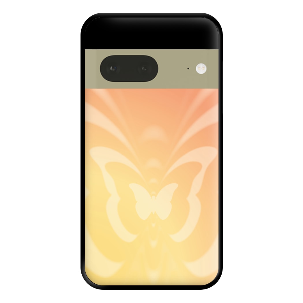 Butterfly Gradient Yellow Phone Case for Google Pixel 7a