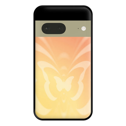 Butterfly Gradient Yellow Phone Case for Google Pixel 7a