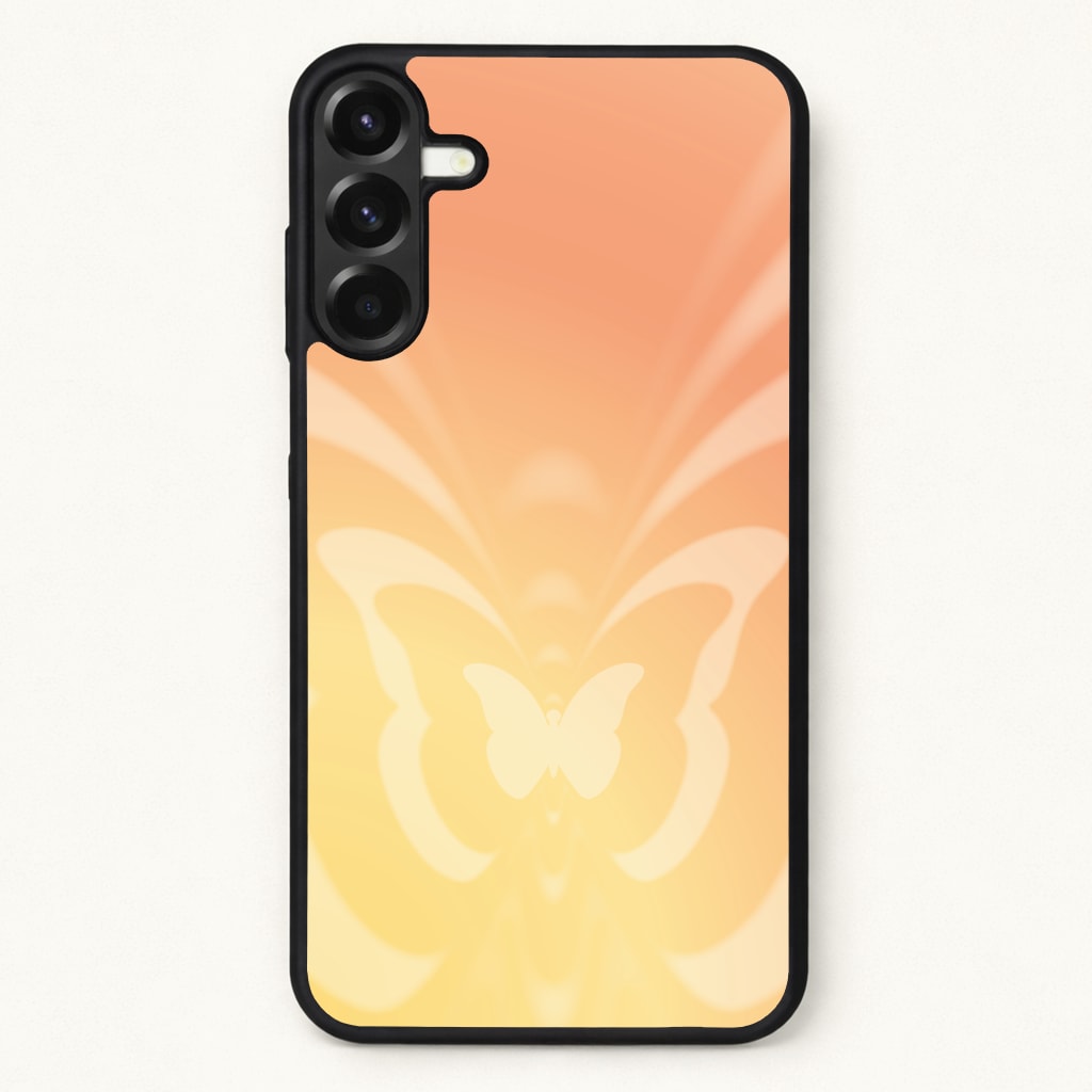 Butterfly Gradient Yellow Phone Case for Galaxy A57