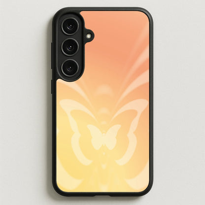 Butterfly Gradient Yellow Phone Case for Galaxy S25FE