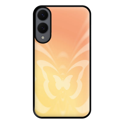 Butterfly Gradient Yellow Phone Case for Galaxy S25 Edge