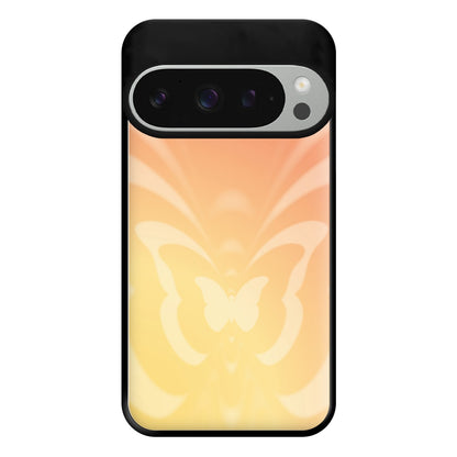 Butterfly Gradient Yellow Phone Case for Google Pixel 9 Pro XL