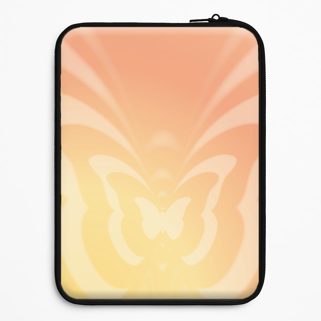 Butterfly Gradient Yellow Laptop Sleeve