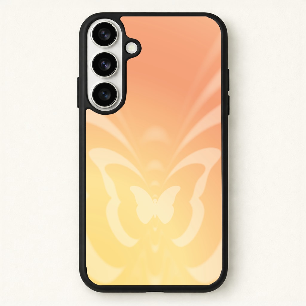 Butterfly Gradient Yellow Phone Case for Galaxy S26