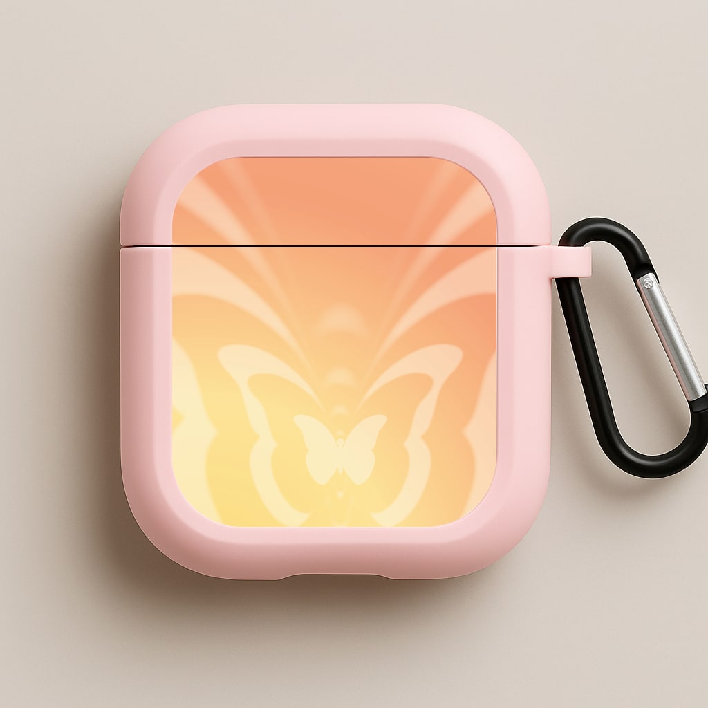 Butterfly Gradient Yellow Pink AirPods Case