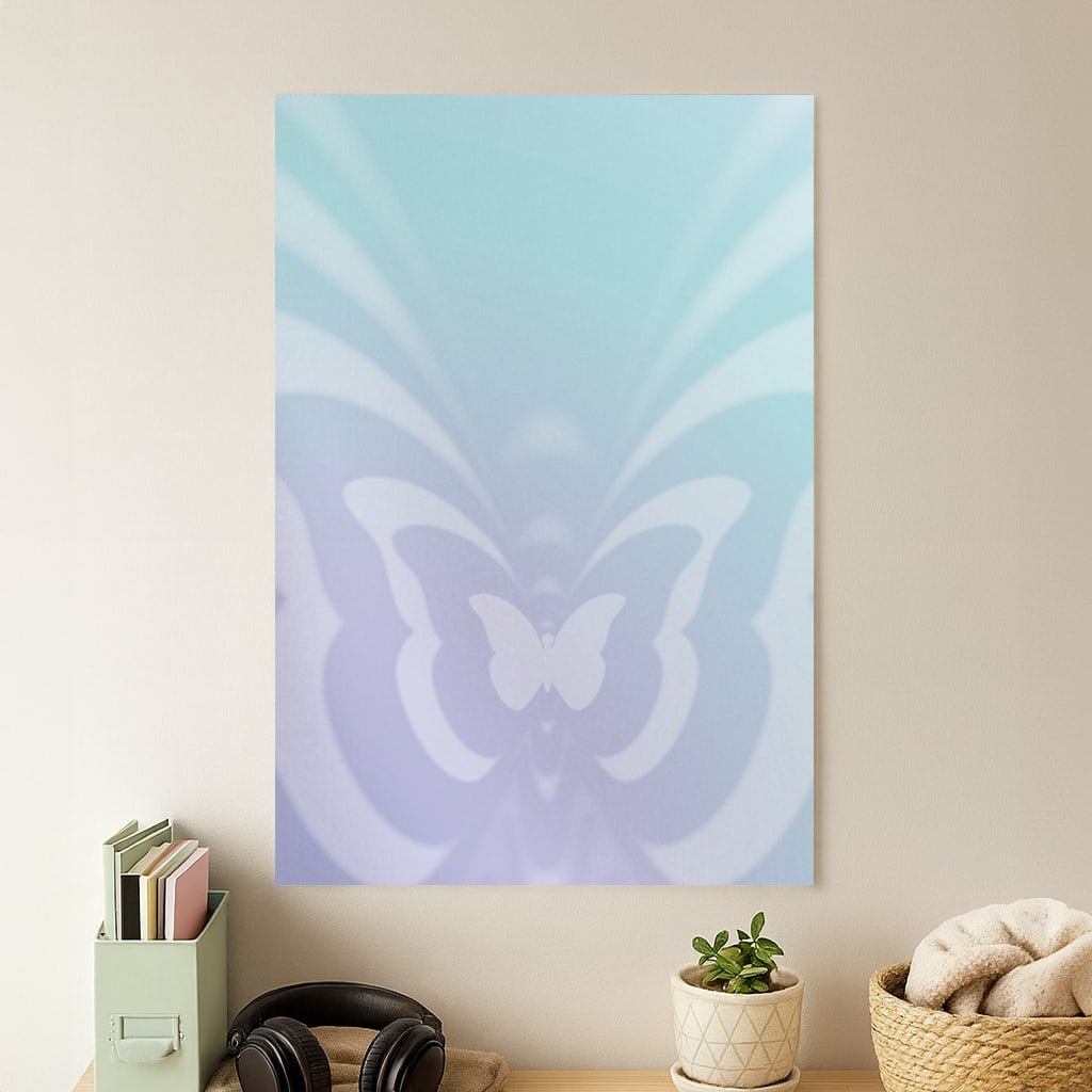 Butterfly Gradient Purple Poster