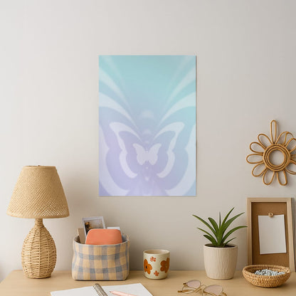 Butterfly Gradient Purple Art Print