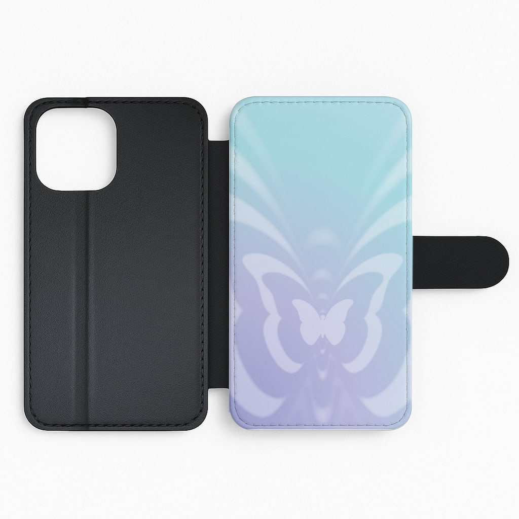 Butterfly Gradient Purple Flip Phone Case