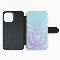 Butterfly Gradient Purple Flip Phone Case