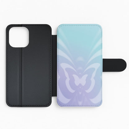 Butterfly Gradient Purple Flip Phone Case