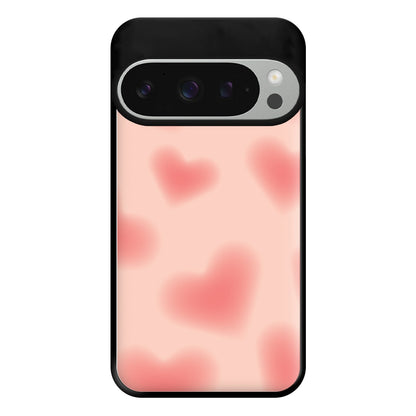 Gradient Red Hearts Pattern Phone Case for Google Pixel 9 Pro XL