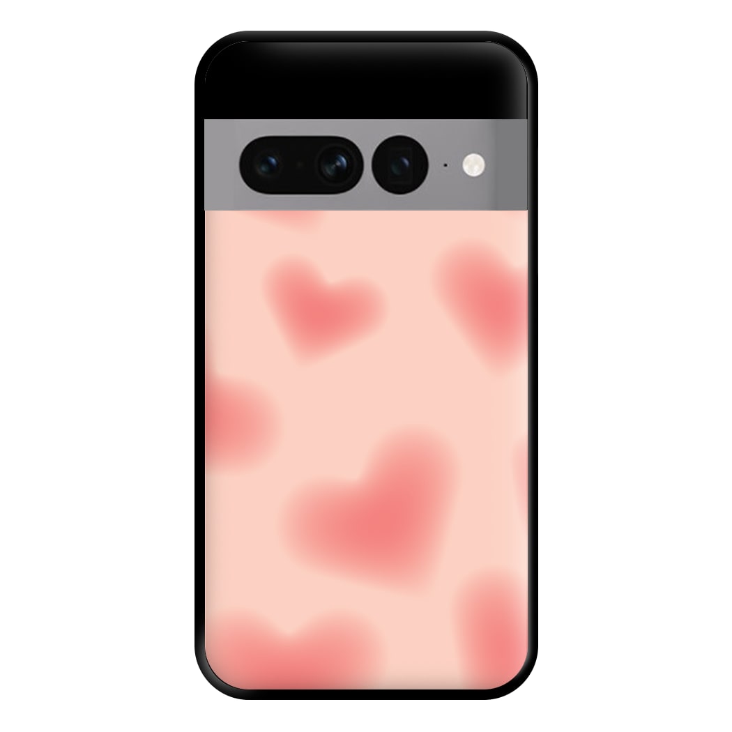 Gradient Red Hearts Pattern Phone Case for Google Pixel 7 Pro