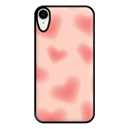 Gradient Red Hearts Pattern Phone Case for iPhone XR