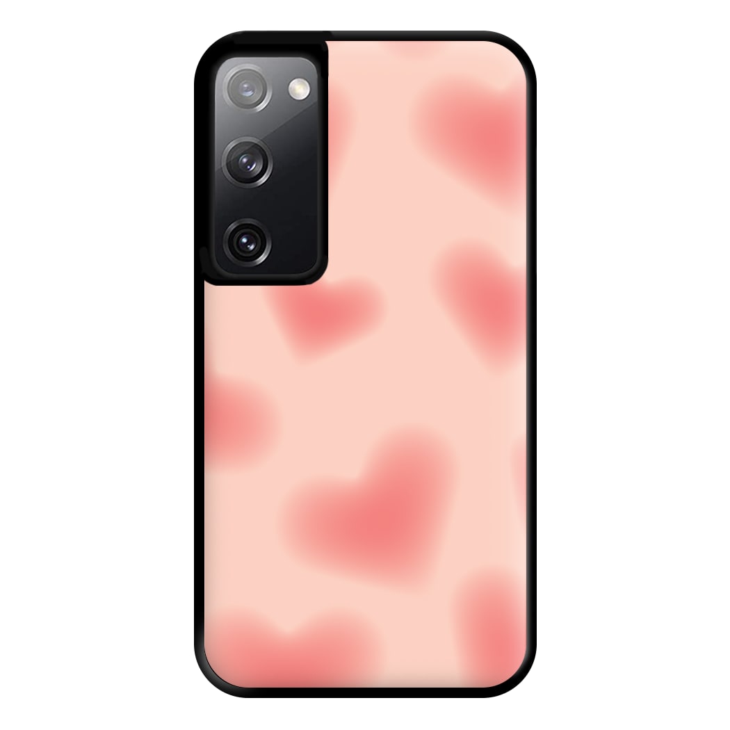 Gradient Red Hearts Pattern Phone Case for Galaxy S20