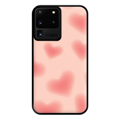 Gradient Red Hearts Pattern Phone Case for Galaxy S20 Ultra
