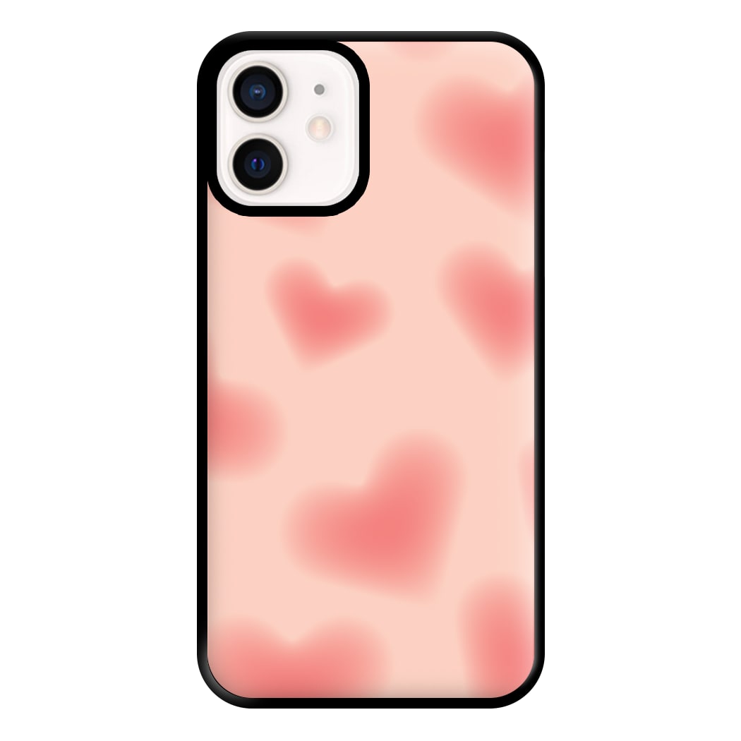 Gradient Red Hearts Pattern Phone Case for iPhone 12 Mini