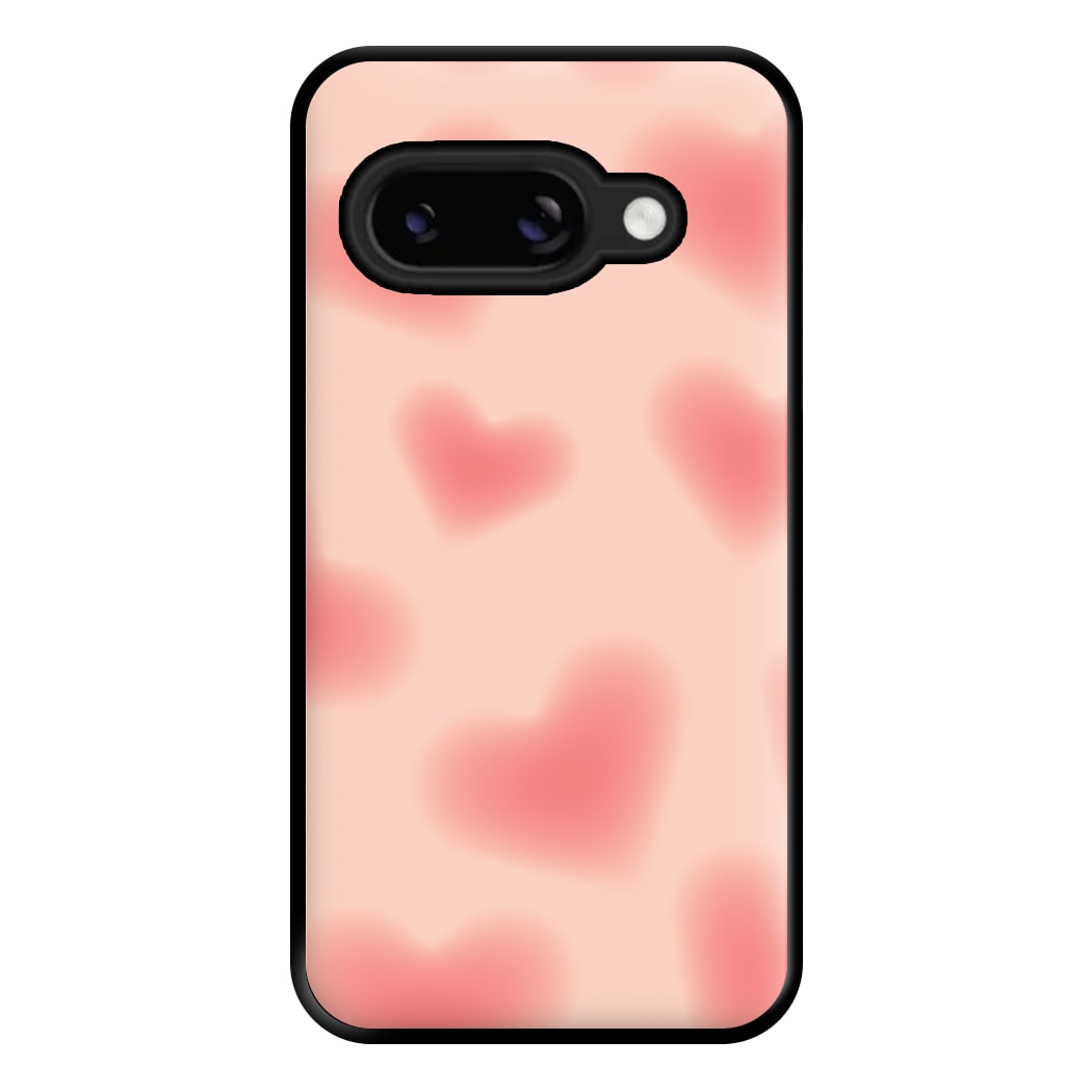 Gradient Red Hearts Pattern Phone Case for Google Pixel 8a