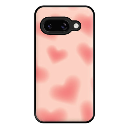 Gradient Red Hearts Pattern Phone Case for Google Pixel 8a