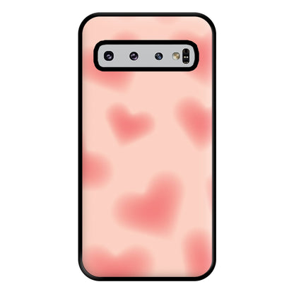 Gradient Red Hearts Pattern Phone Case for Galaxy S10 Plus
