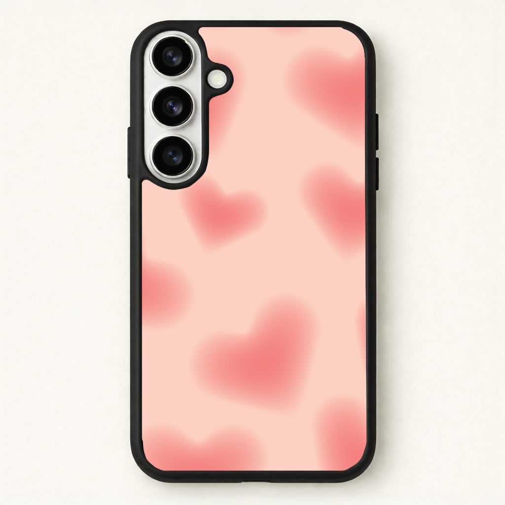 Gradient Red Hearts Pattern Phone Case for Galaxy S26 Plus