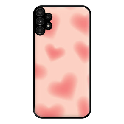 Gradient Red Hearts Pattern Phone Case for Galaxy A13