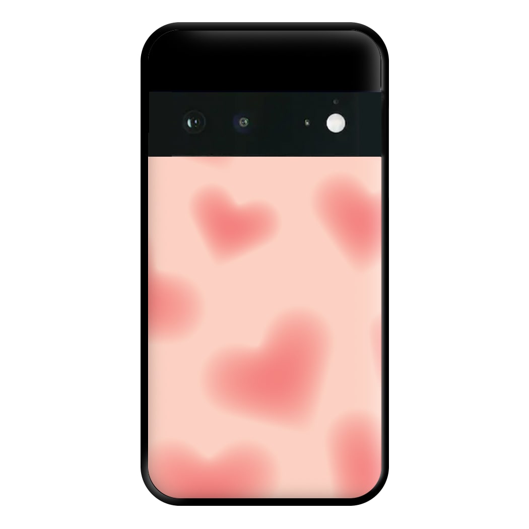 Gradient Red Hearts Pattern Phone Case for Google Pixel 6a