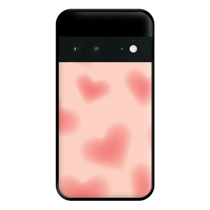 Gradient Red Hearts Pattern Phone Case for Google Pixel 6a