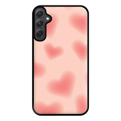 Gradient Red Hearts Pattern Phone Case for Galaxy A14