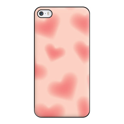 Gradient Red Hearts Pattern Phone Case for iPhone 5 / 5s / SE 2016