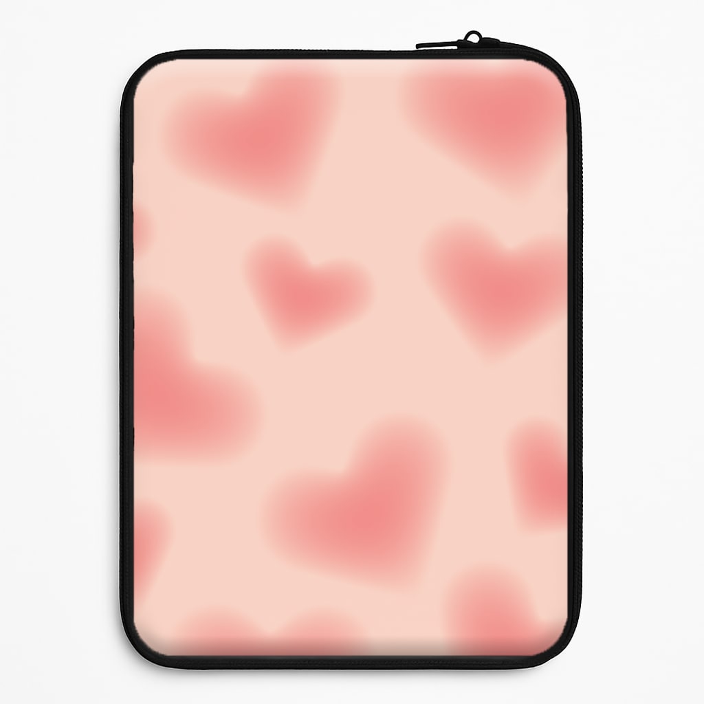 Gradient Red Hearts Pattern Universal Laptop Sleeve