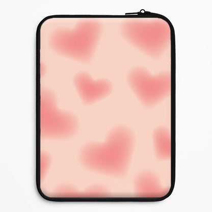Gradient Red Hearts Pattern Universal Laptop Sleeve