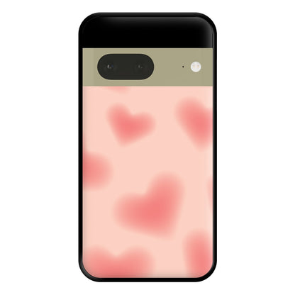 Gradient Red Hearts Pattern Phone Case for Google Pixel 7a