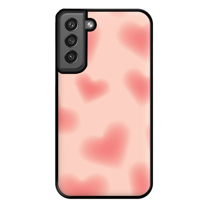 Gradient Red Hearts Pattern Phone Case for Galaxy S21FE