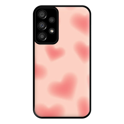 Gradient Red Hearts Pattern Phone Case for Galaxy A33
