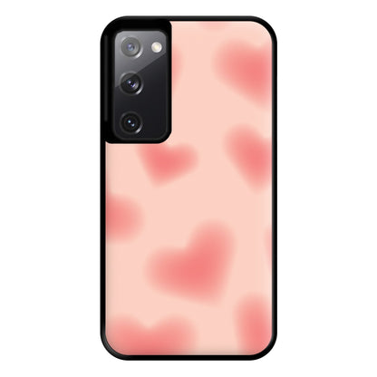 Gradient Red Hearts Pattern Phone Case for Galaxy S20FE