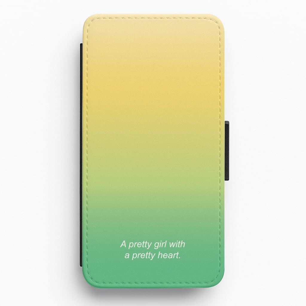 A Pretty Girl With A Pretty Heart Flip / Wallet Phone Case