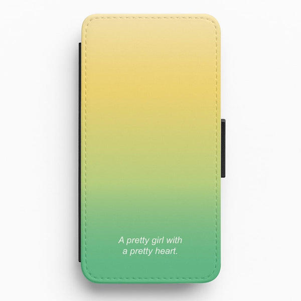 A Pretty Girl With A Pretty Heart Flip / Wallet Phone Case