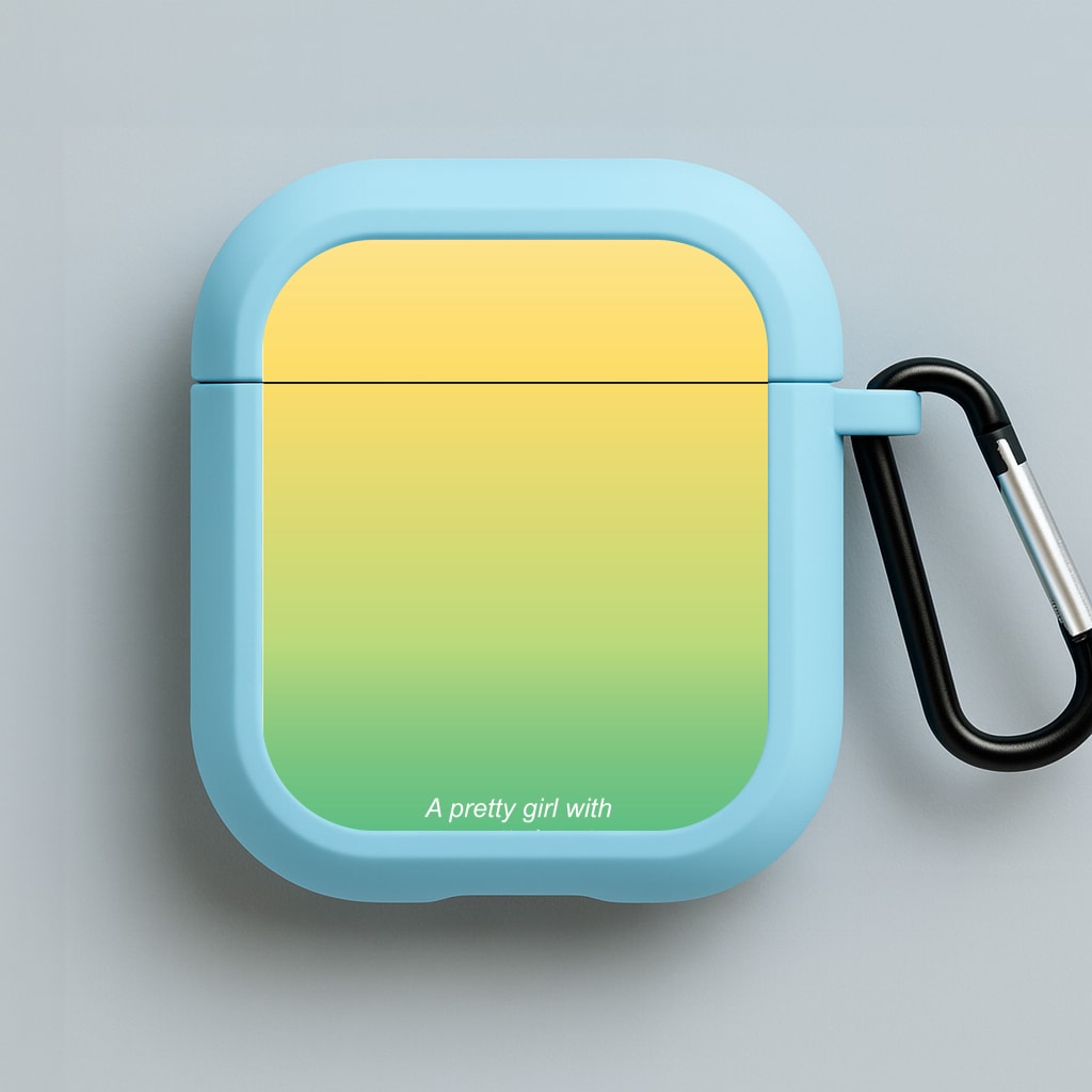 A Pretty Girl With A Pretty Heart Blue AirPods Case