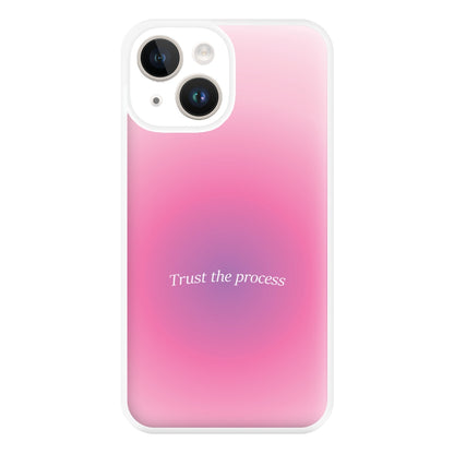 Trust The Process Pink Gradient Phone Case for iPhone 14