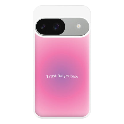 Trust The Process Pink Gradient Phone Case for Google Pixel 9 / 9 Pro