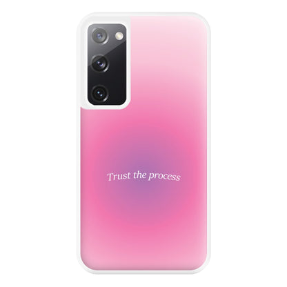 Trust The Process Pink Gradient Phone Case for Galaxy S20FE