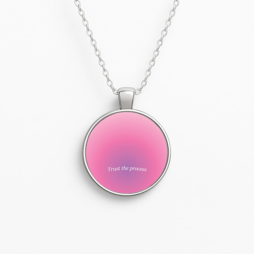 Trust The Process Pink Gradient Necklace